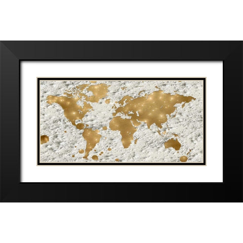 Hello World Black Modern Wood Framed Art Print with Double Matting by Lewis, Sheldon