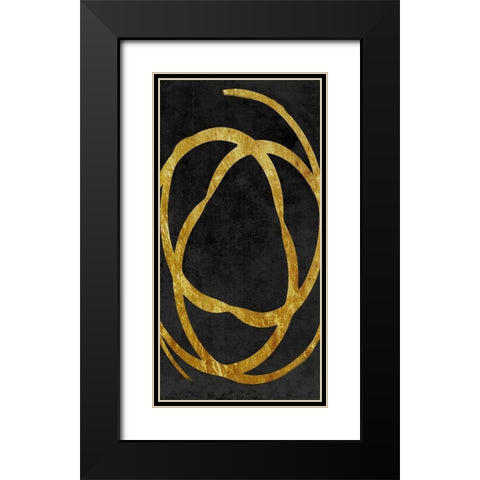 Old Gold 2 Black Modern Wood Framed Art Print with Double Matting by Lewis, Sheldon