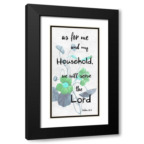 Joshua 24-15 Black Modern Wood Framed Art Print with Double Matting by Lewis, Sheldon