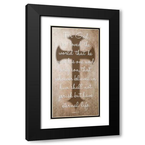 Love Of God Black Modern Wood Framed Art Print with Double Matting by Lewis, Sheldon