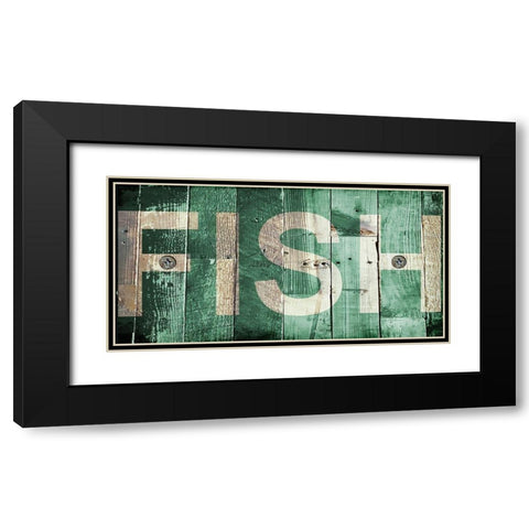 Fish Black Modern Wood Framed Art Print with Double Matting by Lewis, Sheldon
