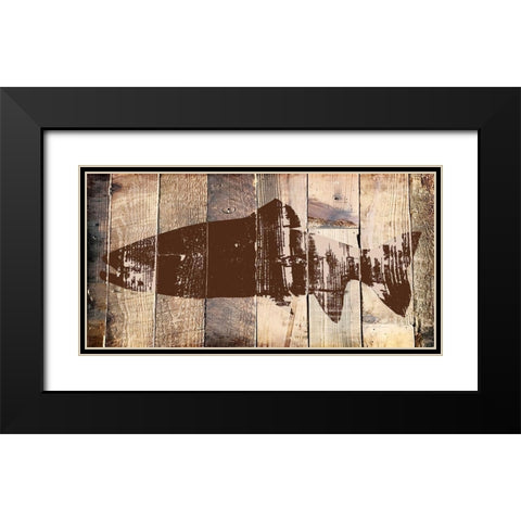 Fish 3 Black Modern Wood Framed Art Print with Double Matting by Lewis, Sheldon