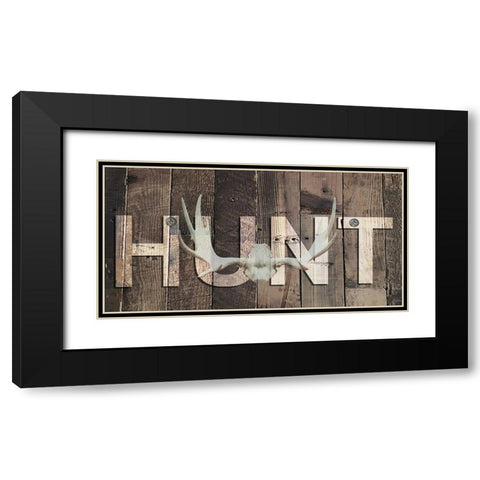 Hunt Black Modern Wood Framed Art Print with Double Matting by Lewis, Sheldon