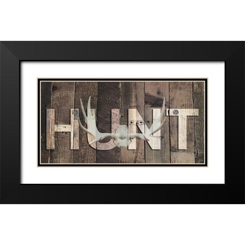 Hunt Black Modern Wood Framed Art Print with Double Matting by Lewis, Sheldon