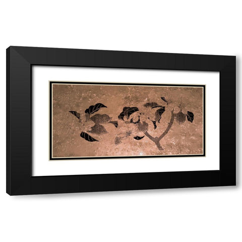 Copper Bloom Black Modern Wood Framed Art Print with Double Matting by Lewis, Sheldon