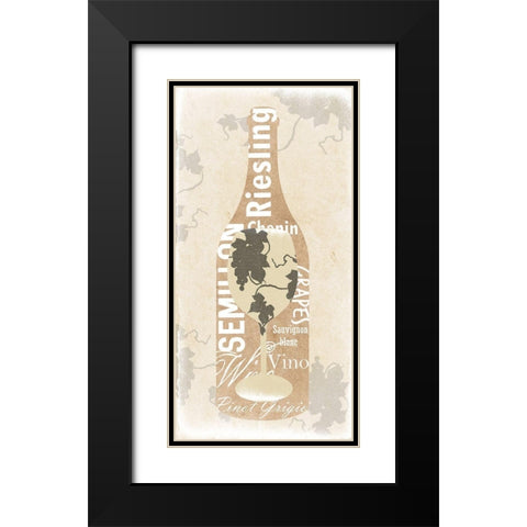 White Wine Black Modern Wood Framed Art Print with Double Matting by Lewis, Sheldon