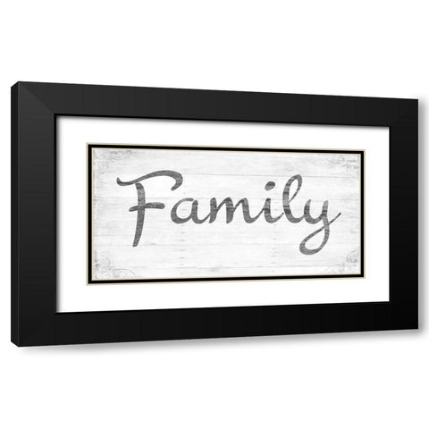 Family Black Modern Wood Framed Art Print with Double Matting by Lewis, Sheldon