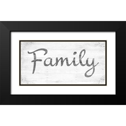Family Black Modern Wood Framed Art Print with Double Matting by Lewis, Sheldon