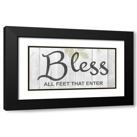 Bless Everyone Black Modern Wood Framed Art Print with Double Matting by Lewis, Sheldon