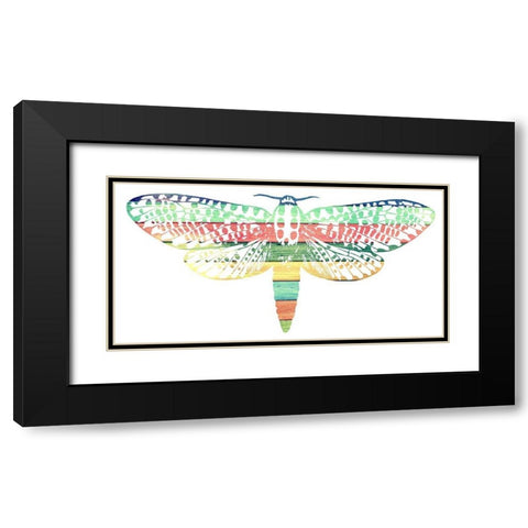 Floating Colors Black Modern Wood Framed Art Print with Double Matting by Lewis, Sheldon