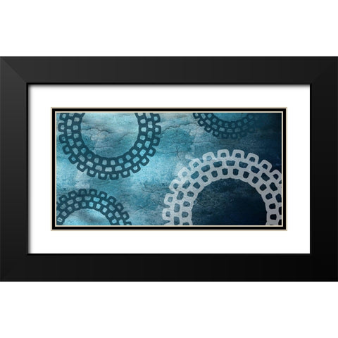 London Studio Abstract Black Modern Wood Framed Art Print with Double Matting by Lewis, Sheldon