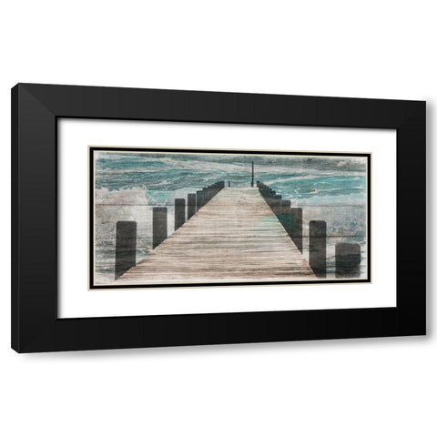 Jetty Black Modern Wood Framed Art Print with Double Matting by Lewis, Sheldon