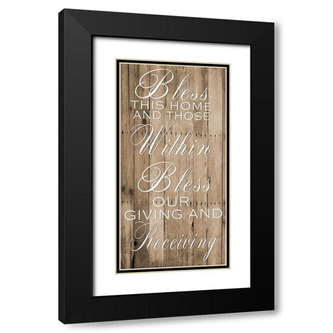 Bless Black Modern Wood Framed Art Print with Double Matting by Lewis, Sheldon