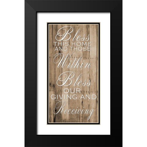 Bless Black Modern Wood Framed Art Print with Double Matting by Lewis, Sheldon