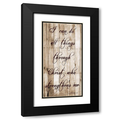 Christ Black Modern Wood Framed Art Print with Double Matting by Lewis, Sheldon