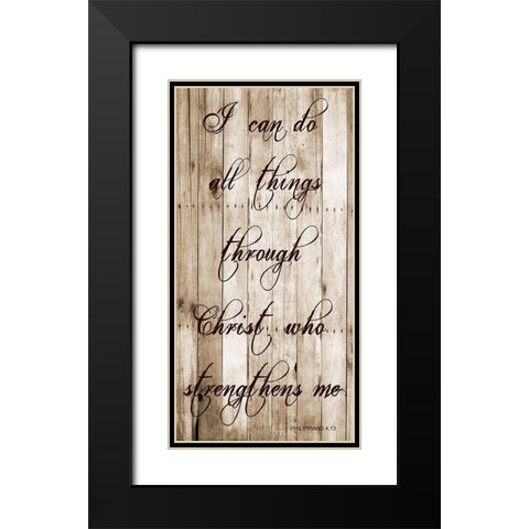 Christ Black Modern Wood Framed Art Print with Double Matting by Lewis, Sheldon