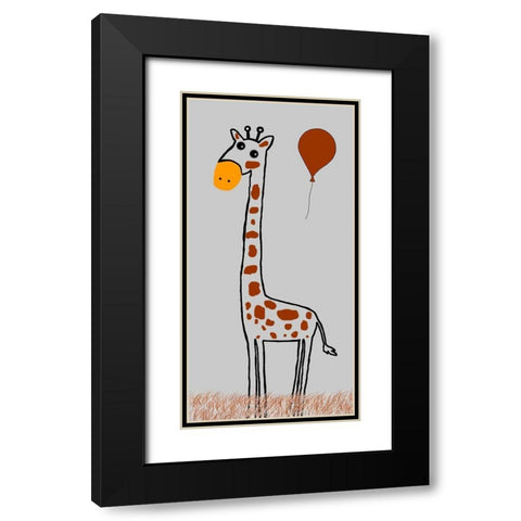 Tall Guy Black Modern Wood Framed Art Print with Double Matting by Lewis, Sheldon
