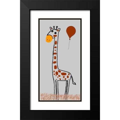 Tall Guy Black Modern Wood Framed Art Print with Double Matting by Lewis, Sheldon