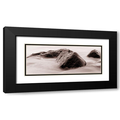 Mystic Flow Black Modern Wood Framed Art Print with Double Matting by Lewis, Sheldon
