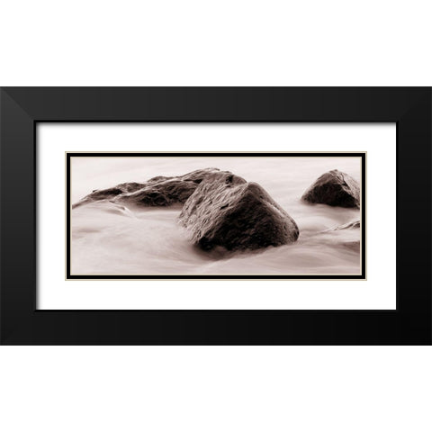 Mystic Flow Black Modern Wood Framed Art Print with Double Matting by Lewis, Sheldon