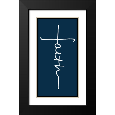 Faith Black Modern Wood Framed Art Print with Double Matting by Lewis, Sheldon