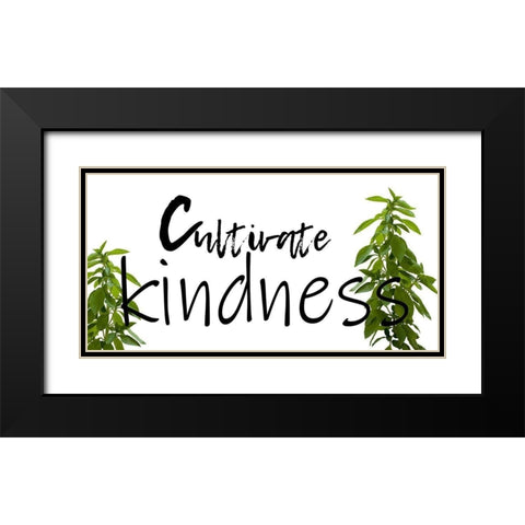 Kindness Black Modern Wood Framed Art Print with Double Matting by Lewis, Sheldon