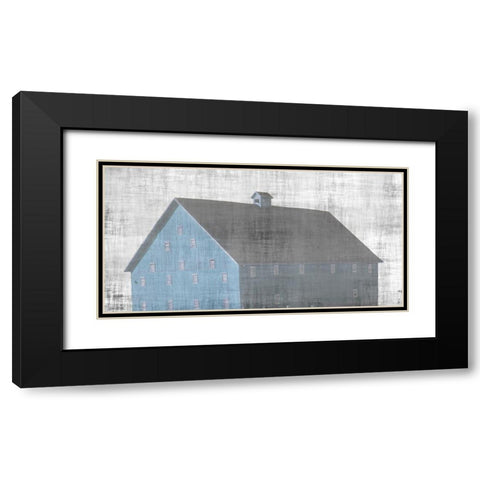 Blue Grain House Black Modern Wood Framed Art Print with Double Matting by Lewis, Sheldon