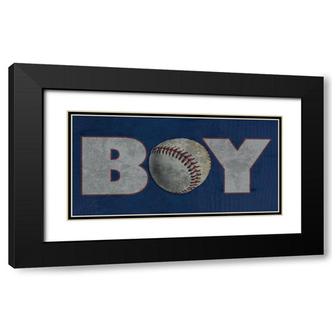 Boy Black Modern Wood Framed Art Print with Double Matting by Lewis, Sheldon