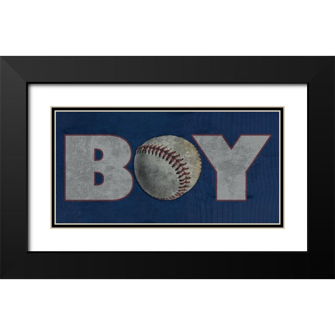 Boy Black Modern Wood Framed Art Print with Double Matting by Lewis, Sheldon