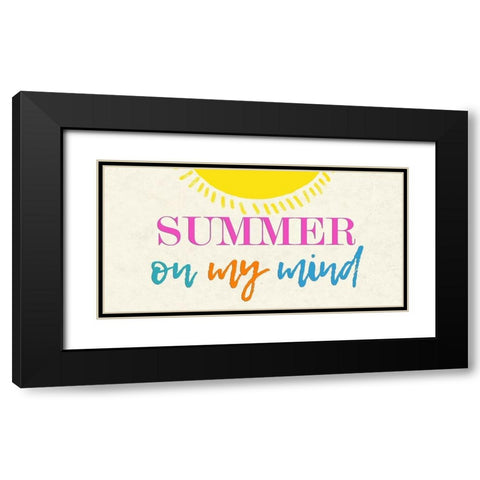 Summer Black Modern Wood Framed Art Print with Double Matting by Lewis, Sheldon