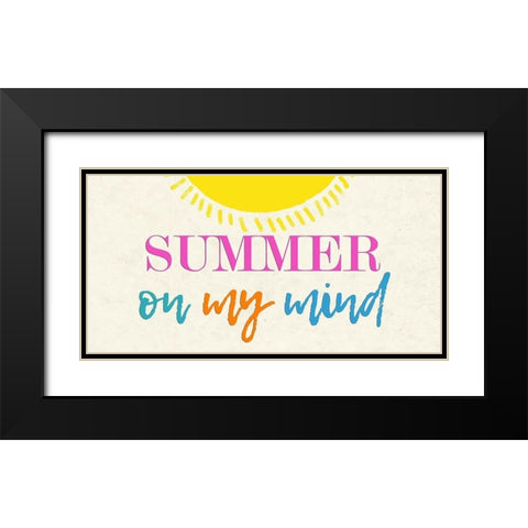 Summer Black Modern Wood Framed Art Print with Double Matting by Lewis, Sheldon