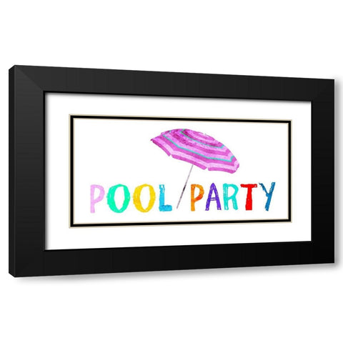 Pool Party Black Modern Wood Framed Art Print with Double Matting by Lewis, Sheldon