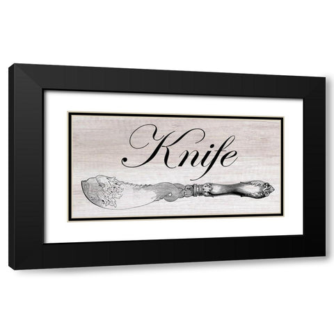 Vintage Knife Black Modern Wood Framed Art Print with Double Matting by Lewis, Sheldon