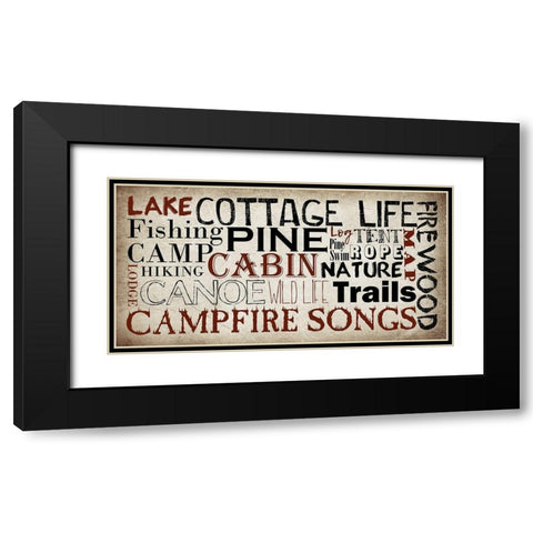 Out Doors Black Modern Wood Framed Art Print with Double Matting by Lewis, Sheldon