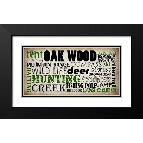 Out Doors 2 Black Modern Wood Framed Art Print with Double Matting by Lewis, Sheldon