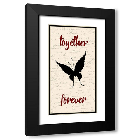 Together Forever Black Modern Wood Framed Art Print with Double Matting by Lewis, Sheldon