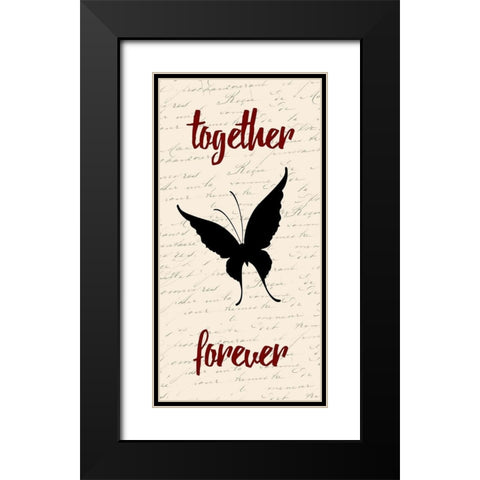 Together Forever Black Modern Wood Framed Art Print with Double Matting by Lewis, Sheldon