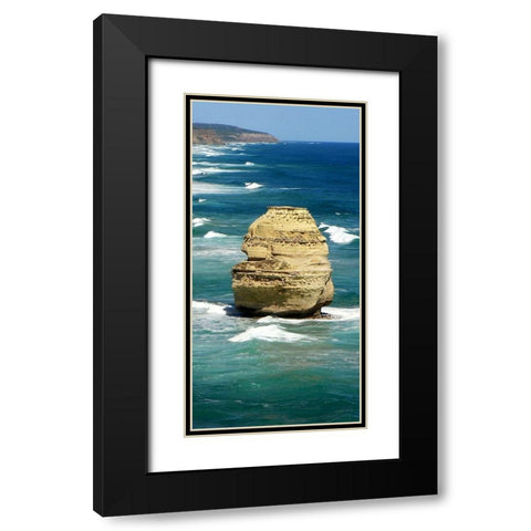 Top View Coastline 2 Black Modern Wood Framed Art Print with Double Matting by Lewis, Sheldon