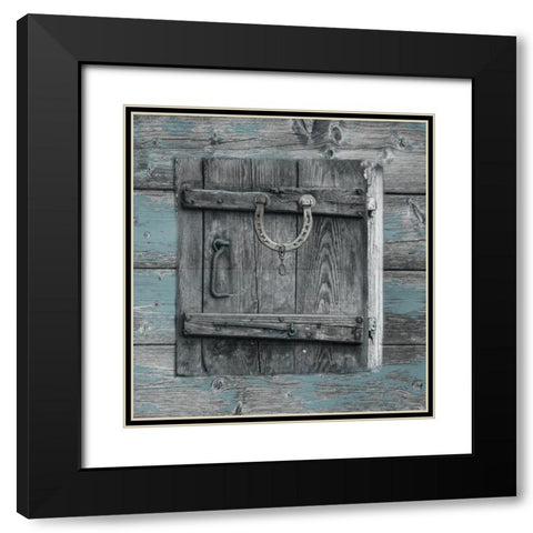 Wood Grain Barn Black Modern Wood Framed Art Print with Double Matting by Lewis, Sheldon