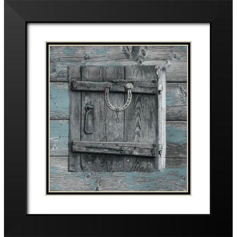 Wood Grain Barn Black Modern Wood Framed Art Print with Double Matting by Lewis, Sheldon