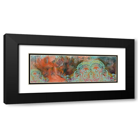 Paisley Black Modern Wood Framed Art Print with Double Matting by Butcher, Sarah