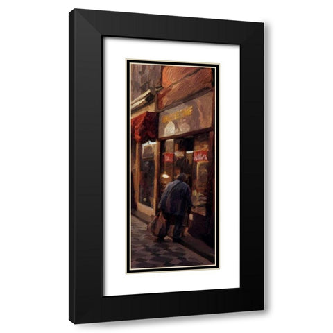Alley Shop 1 Black Modern Wood Framed Art Print with Double Matting by Butcher, Sarah