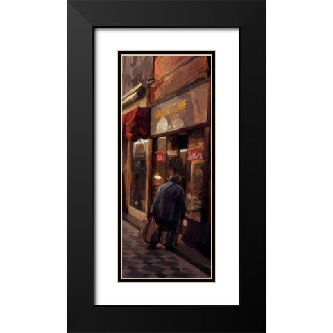 Alley Shop 1 Black Modern Wood Framed Art Print with Double Matting by Butcher, Sarah