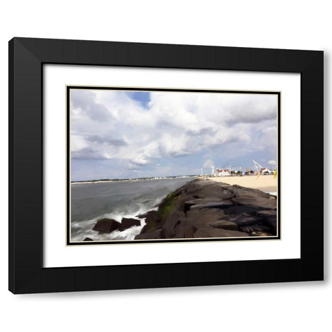 Scratchrock Black Modern Wood Framed Art Print with Double Matting by Butcher, Sarah
