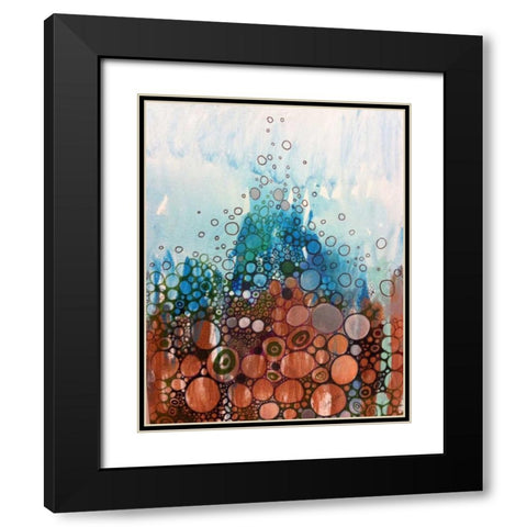 Blue And Bronze Black Modern Wood Framed Art Print with Double Matting by Butcher, Sarah
