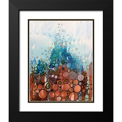 Blue And Bronze Black Modern Wood Framed Art Print with Double Matting by Butcher, Sarah