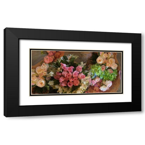 Roses Upon Roses Black Modern Wood Framed Art Print with Double Matting by Butcher, Sarah