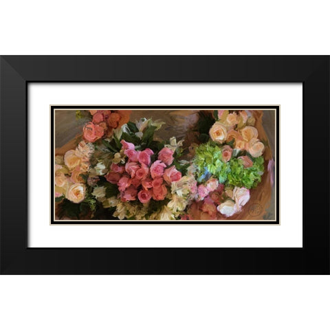 Roses Upon Roses Black Modern Wood Framed Art Print with Double Matting by Butcher, Sarah