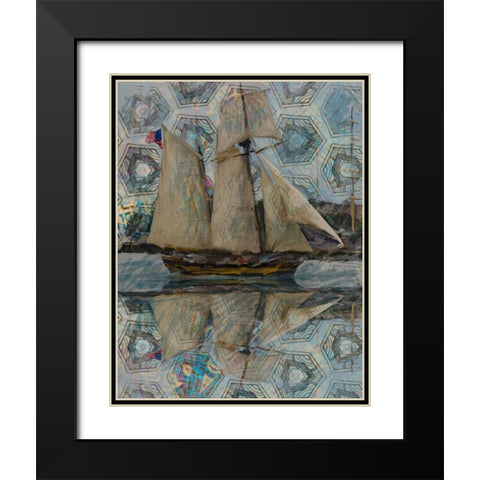 Sailboat Black Modern Wood Framed Art Print with Double Matting by Butcher, Sarah
