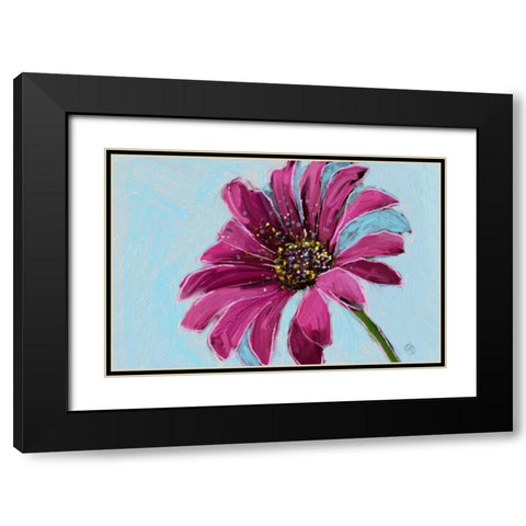 Daisy Crazy Black Modern Wood Framed Art Print with Double Matting by Butcher, Sarah